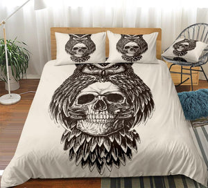 Owl Skull Bedding Set - Beddingify