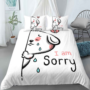 I Am Sorry Bear Bedding Set - Beddingify
