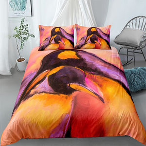 Painted Penguins Cuddle Bedding Set - Beddingify