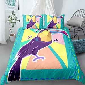 Cartooned Tucan Bedding Set - Beddingify