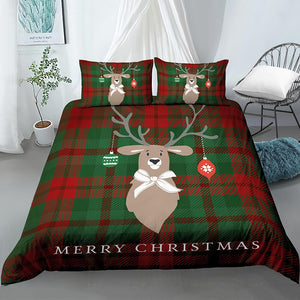 Merry Xmas Reindeer Bedding Set - Beddingify