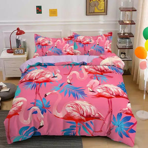 Tropical Flamingos Bedding Set - Beddingify