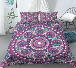 Mandala Motif Purple Bedding Set - Beddingify