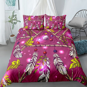 Triangle Dreamcatcher Purple Bedding Set - Beddingify