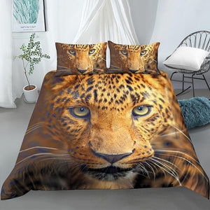 3D Leopard Mugshot Bedding Set - Beddingify