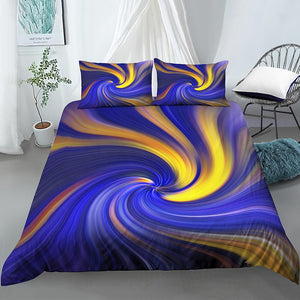 Blue&Yellow Swirl Bedding Set - Beddingify