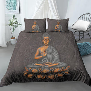 Modest Buddha Gray Bedding Set - Beddingify