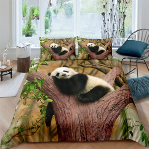 Panda Eating Bedding Set