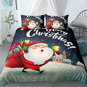 Merry Christmas Cartooned Bedding Set - Beddingify