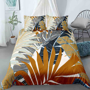Shades Of Palm Leaves Bedding Set - Beddingify
