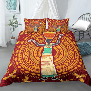 Basket Lady On Drum Pattern Bedding Set - Beddingify