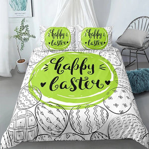 Happy Easter Egg Patterns Bedding Set - Beddingify