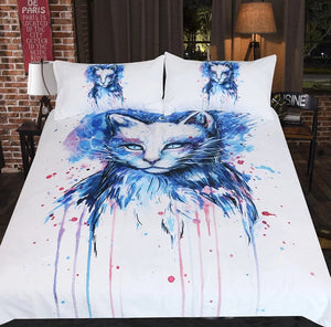 Space Cat Eye By Pixie Cold Art Bedding Set - Beddingify