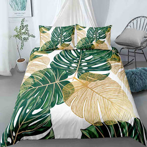 Solid & Translucent Leaves Bedding Set - Beddingify