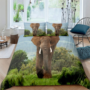 3D Elephant Bedding Set
