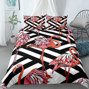 Flamingo In A Maze Bedding Set - Beddingify