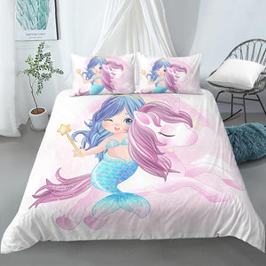 Mermaid & Unicorn Bedding Set - Beddingify