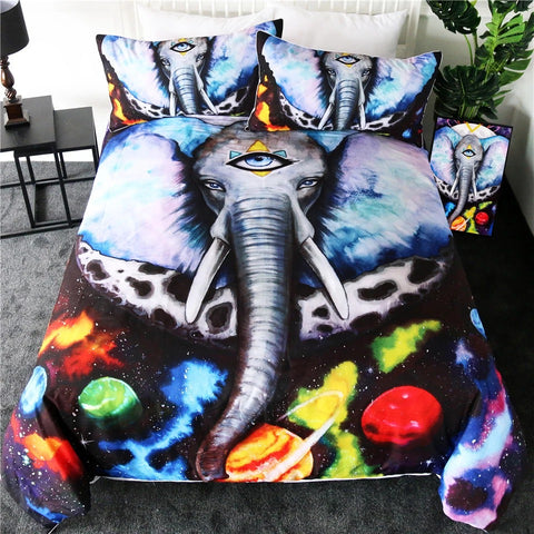 Image of Alien Elephant By Pixie Cold Art Bedding Set