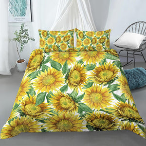 Sunflower Motif Bedding Set - Beddingify