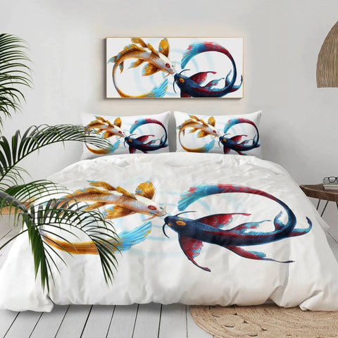 Image of Yin Yang Fishes By JoJoesArt Bedding Set - Beddingify