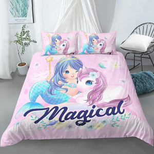 Magical Mermaid & Unicorn Bedding Set - Beddingify