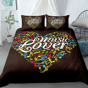 Music Lover Black Bedding Set - Beddingify