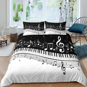 Feel The Music 3 Pcs Quilted Comforter Set - Beddingify