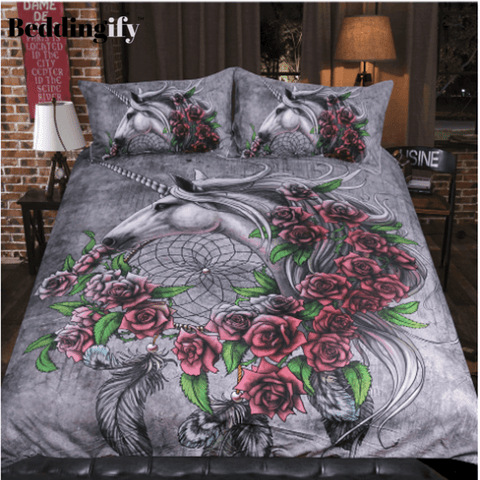 Image of Unicorn Dreamcatcher by Sunima-MysteryArt Comforter Set - Beddingify