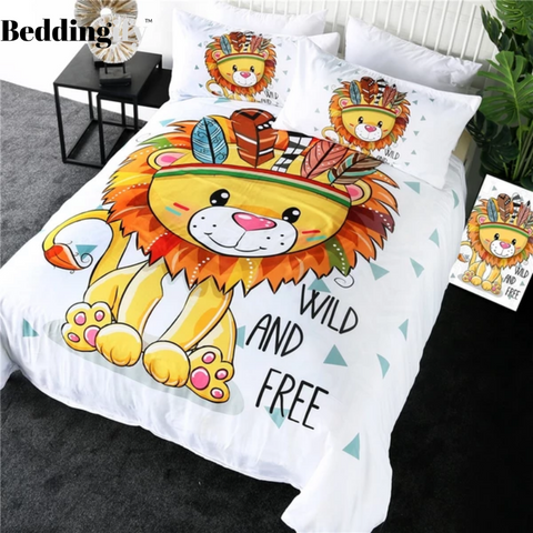 Image of Cartoon Lion Comforter Set - Beddingify