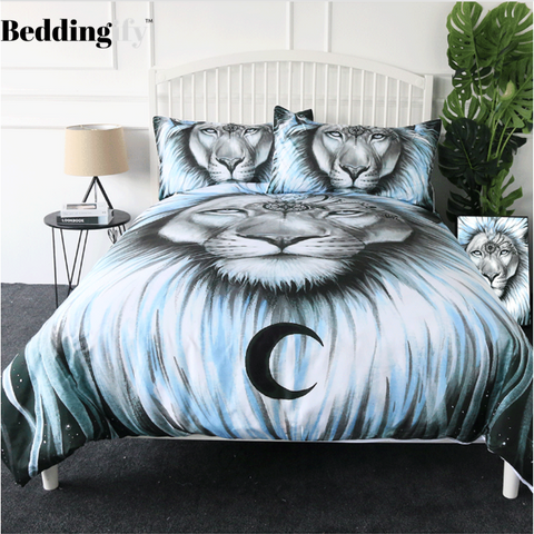 Image of Lion Galaxy Comforter Set - Beddingify