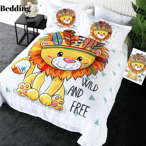 Image of Cartoon Lion Bedding Set - Beddingify
