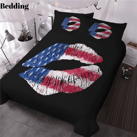 Image of Stylish Lips Comforter Set - Beddingify