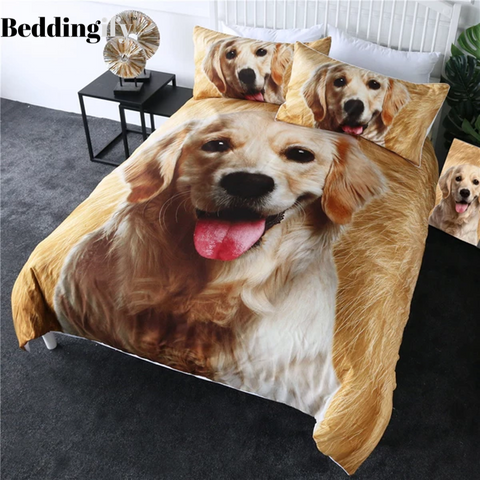 Image of Lovely Dog Face Comforter Set - Beddingify