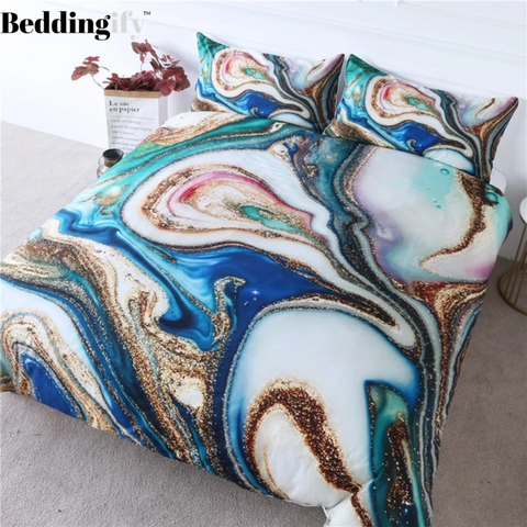 Image of Luxury Quicksand Marble Bedding Set - Beddingify