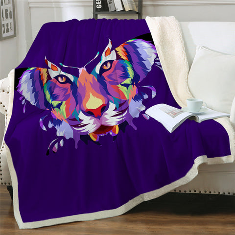 Image of Lion Butterflies Sherpa Fleece Blanket - Beddingify