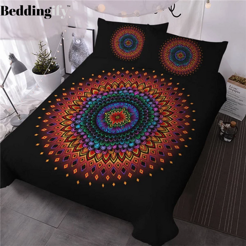 Image of Floral Mandala Comforter Set - Beddingify
