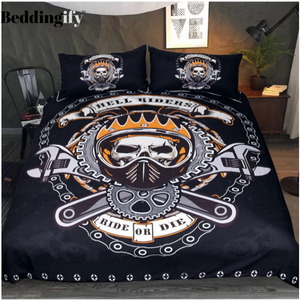 Mechanical Skull Comforter Set - Beddingify