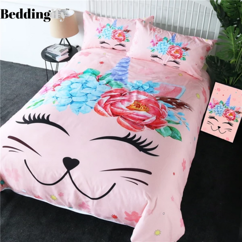 Image of Lovely Cat Ears Comforter Set - Beddingify