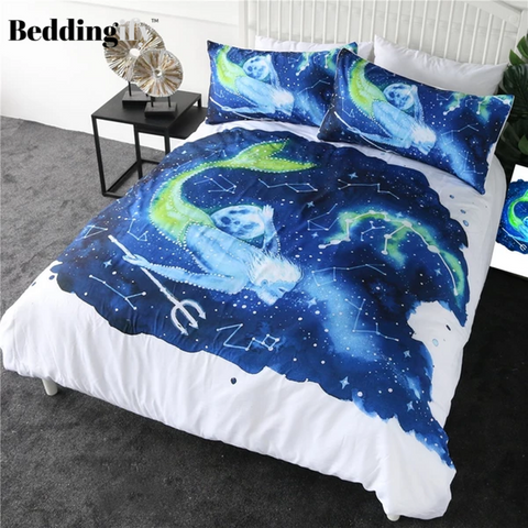 Image of Mermaid Zodiac Art Comforter Set - Beddingify