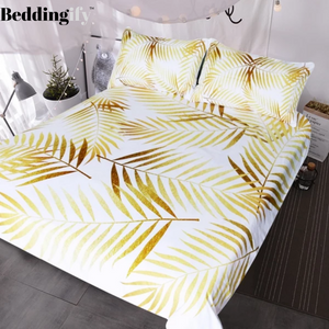 Modern Palm Leaf Comforter Set - Beddingify