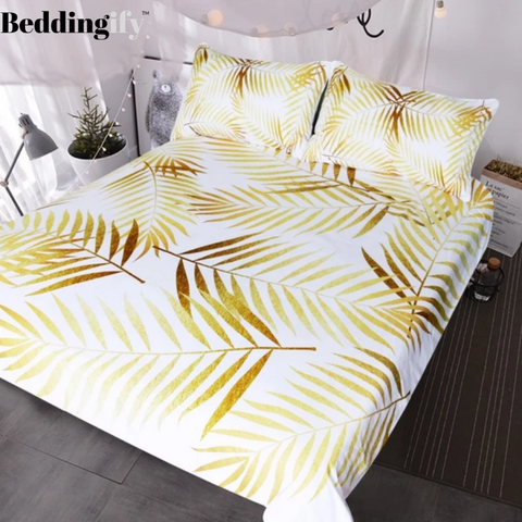 Image of Modern Palm Leaf Bedding Set - Beddingify