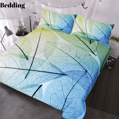 Image of Plant Leaves Comforter Set - Beddingify