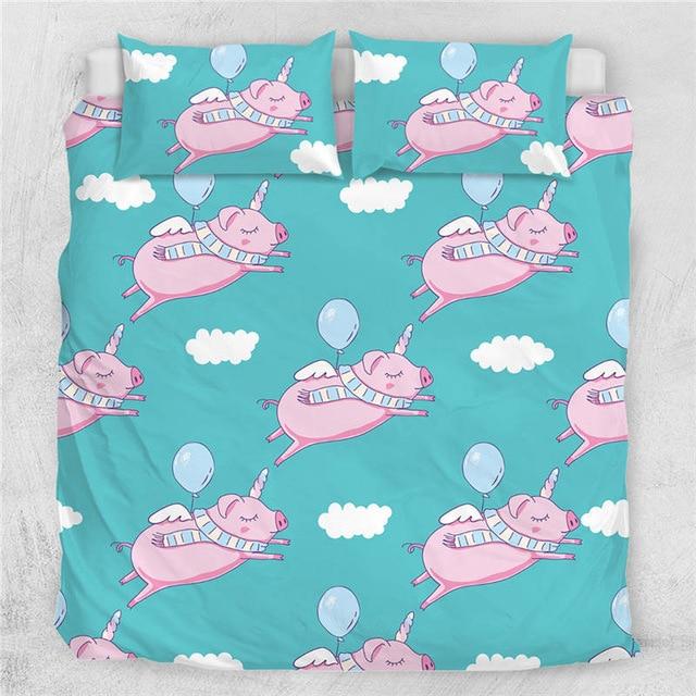 Pig Angel Comforter Set - Beddingify