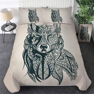 Colorful Wolf Comforter Set - Beddingify