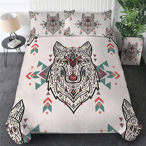 Image of Colorful Wolf Comforter Set - Beddingify
