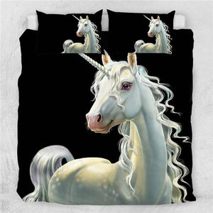 White Unicorn Comforter Set - Beddingify
