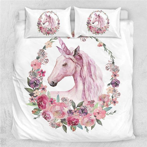 Image of White Unicorn Comforter Set - Beddingify