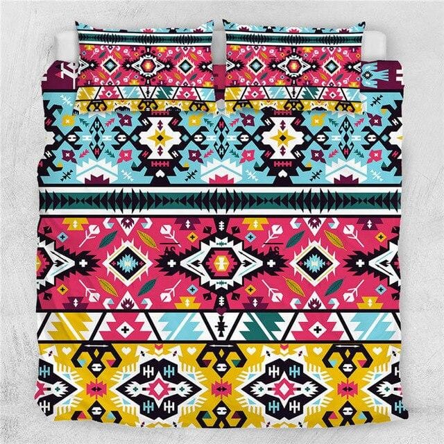 Geometric Ethnic Aztec Bedding Set - Beddingify