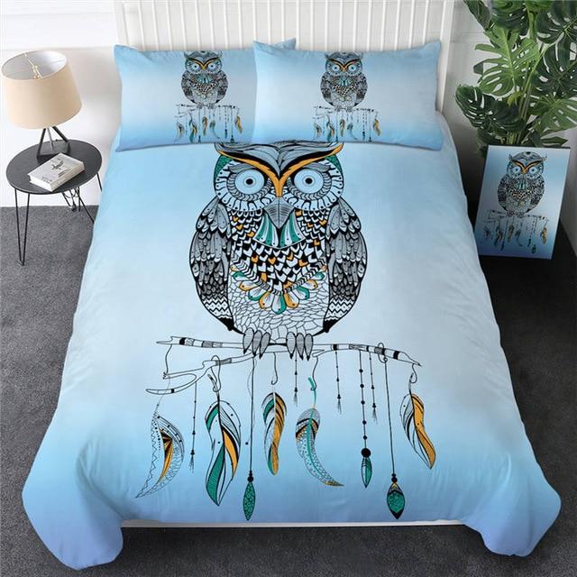 Colorful Owl Comforter Set - Beddingify