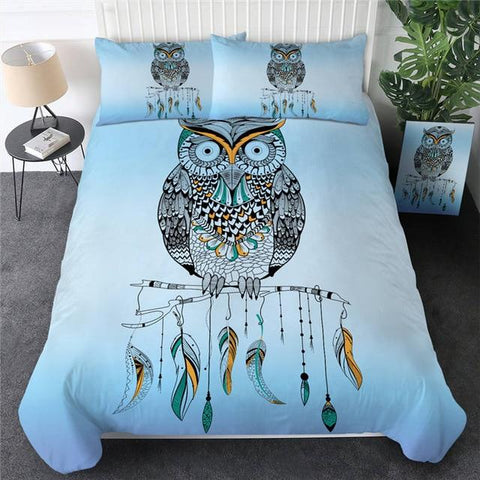 Image of Colorful Owl Comforter Set - Beddingify